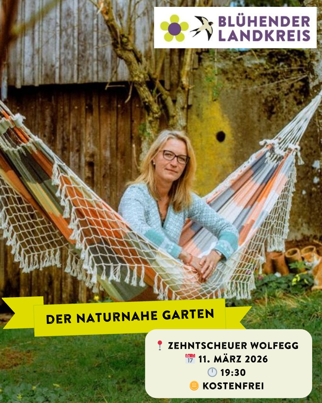 Noch nichts vor am 11. März?
Kommt in die Zehntscheuer nach Wolfegg und erlebt mit Simone Kern und dem Team des LEV den Vortrag "Der naturnahe Garten". 
Bei der Veranstaltung erhält außerdem jeder Haushalt kostenlose Saatguttütchen. 🌼
Um eine verbindliche Anmeldung unter www.bluehender.landkreis/org/veranstaltungen wird gebeten.
Dank der großzügigen Förderung der Heimatstiftung der @kreissparkasseravensburg ist es uns möglich die Blühkampagne kostenlos anbieten zu können.
Ein Herzliches Dankeschön geht auch an unseren Kooperationspartner @elobau_stiftung und an unseren
Saatguthersteller @tatgut.de.

#allgäu #oberschwaben #landschaftserhaltungsverband #natuRVielfalt #biodiversitätsstrategie #biodiversität #ravensburg